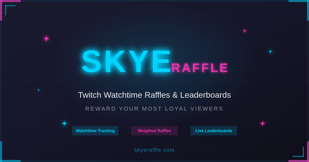 SkyeRaffle - Twitch Watchtime Raffles & Leaderboards